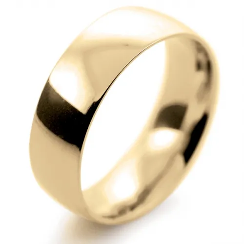 Court Medium -  7mm (TCSM7Y) Yellow Gold Wedding Ring